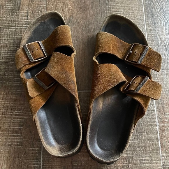 BIRKENSTOCK Leather Suede Sandals Shoes - Picture 3 of 7